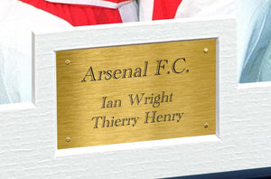 12x8 A4 Signed Ian Wright Thierry Henry Arsenal Autographed Autograph Signed Signature Photograph Photo Picture Frame Football Soccer Poster Gift BW