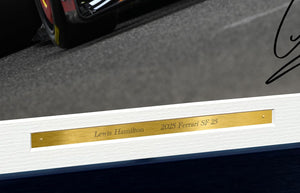 Kitbags & Lockers 12x8 A4 Lewis Hamilton 2025 Farrari SF25 Car Autographed Signed Signature Photo Photograph Picture Frame Racing Formula 1 F1 Poster Gift