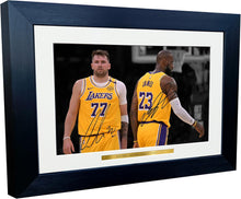 Load image into Gallery viewer, 12x8 A4 Luka Doncic LeBron James LA Lakers Los Angeles Autographed Signed Signature Photo Photograph Picture Frame Basketball Poster Gift 1