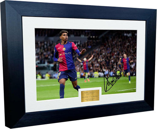 12x8 A4 Signed Lamine Yamal CALMA Celebration Real Madrid vs Barcelona Autographed Autograph Signed Signature Photograph Photo Picture Frame Football Soccer Poster Gift 5