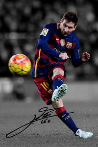 Kitbags & Lockers 2016 White Large Signed Lionel Messi Barcelona Photo Photograph Picture Frame Autographed 1