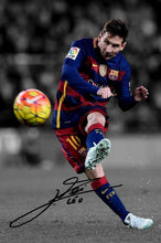 Load image into Gallery viewer, Kitbags &amp; Lockers 2016 Large Signed Lionel Messi Barcelona Photo Photograph Picture Frame Autographed 1
