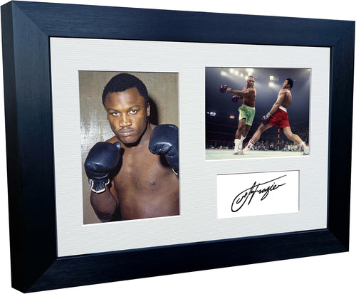 Kitbags & Lockers 12x8 A4 Signed Joe Frazier Smokin Joe Boxing Autographed Photo Photograph Picture Frame Signature Poster Gift Triple