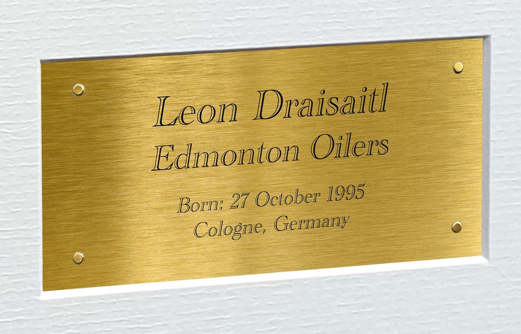 Kitbags & Lockers 12x8 A4 Leon Draisaitl Edmonton Oilers NHL Autographed Signed Photo Photograph Picture Frame Ice Hockey Poster Gift Triple G