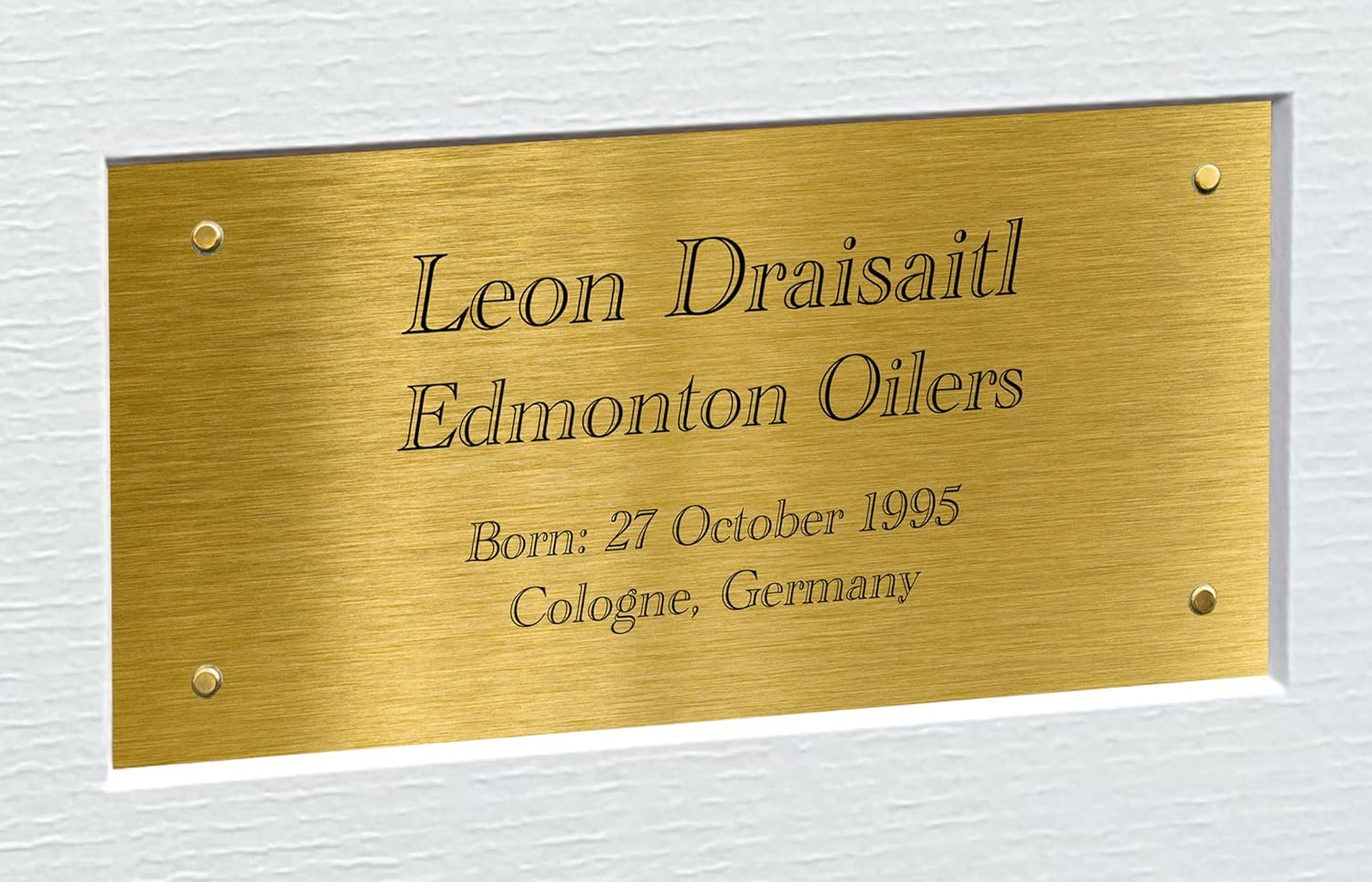 Kitbags & Lockers 12x8 A4 Leon Draisaitl Edmonton Oilers NHL Autographed Signed Photo Photograph Picture Frame Ice Hockey Poster Gift Triple G