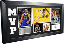 Load image into Gallery viewer, MVP Black or White Steph Stephen Curry Golden State Warriors Signed Autographed Photo Photograph Picture Frame Basketball Poster Gift (Black Mount)