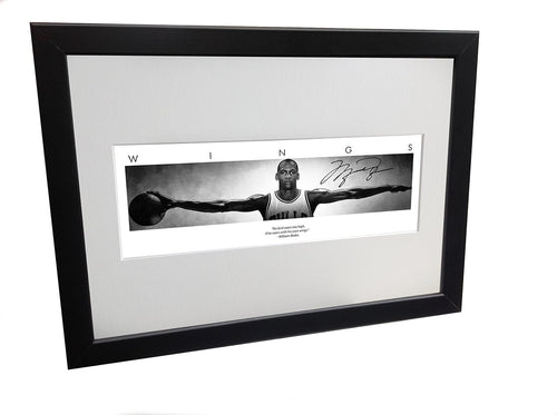 Kitbags & Lockers Michael Jordan WINGS Signed 12x8 A4 Chicago Bulls Basketball Autographed Photo Photograph Picture Frame Gift