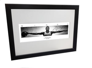 Kitbags & Lockers Michael Jordan WINGS Signed 12x8 A4 Chicago Bulls Basketball Autographed Photo Photograph Picture Frame Gift
