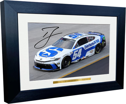 Kitbags & Lockers 12x8 A4 Tyler Ty Gibbs 2024 NASCAR Cup Series No. 54 Toyota Camry XSE for Joe Gibbs Racing Signed Autographed Signature Photo Photograph Picture Frame Poster Celebration Gift 1