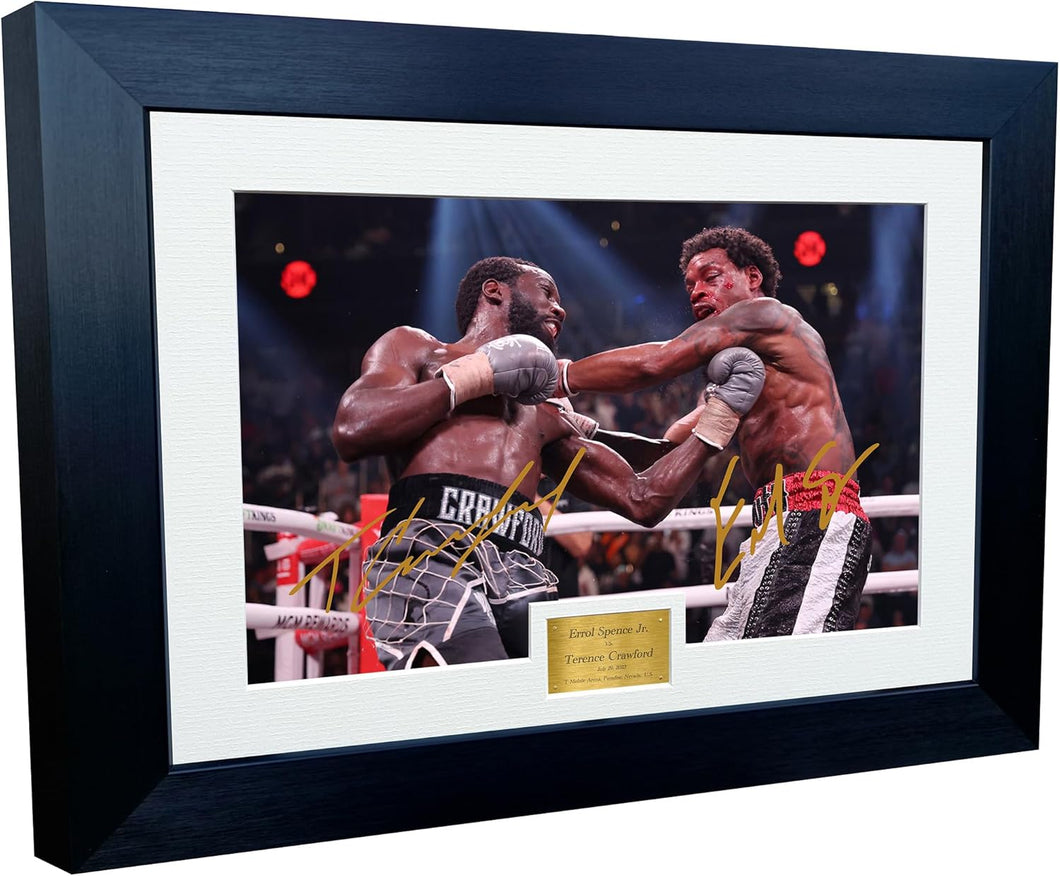 Kitbags & Lockers Terence Crawford Vs Errol Spence Jr. Boxing Autographed Signed 12x8 A4 Photo Photograph Picture Frame Poster Gift UC BA