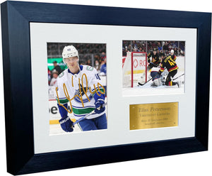 Kitbags & Lockers 12x8 A4 Elias Pettersson Vancouver Canucks NHL Autographed Signed Photo Photograph Picture Frame Ice Hockey Poster Gift Triple G