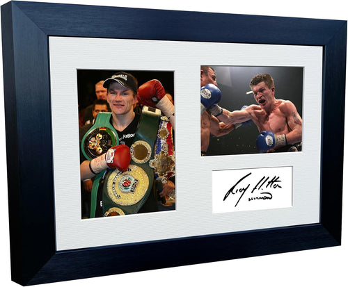 Kitbags & Lockers 12x8 A4 Signed Ricky Hatton Boxing Autographed Photo Photograph Picture Frame Signature Poster Gift Triple