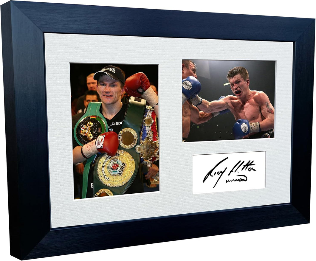 Kitbags & Lockers 12x8 A4 Signed Ricky Hatton Boxing Autographed Photo Photograph Picture Frame Signature Poster Gift Triple