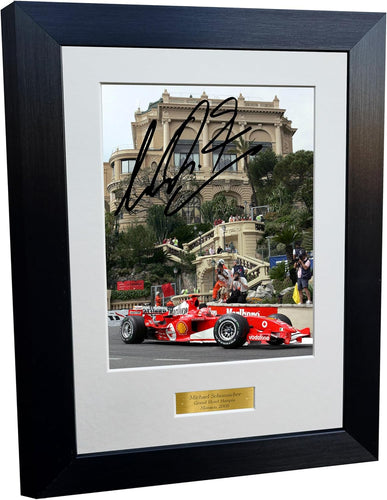 Kitbags & Lockers 8x6 A4 Michael Schumacher Monaco 2005 Grand Prix Ferrari F2005 Car Grand Hotel Hairpin Autographed Signed Signature Photo Photograph Picture Frame Racing Formula 1 F1 Poster Gift