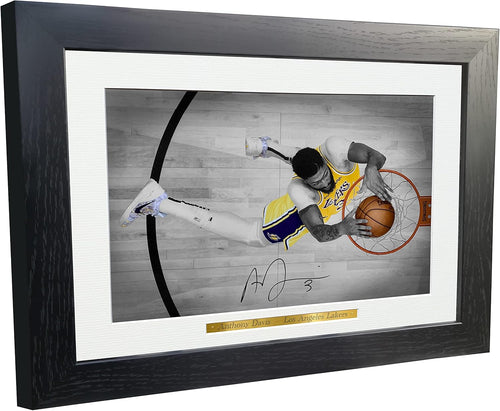 Kitbags & Lockers 12x8 A4 Anthony Davis Slam Dunk LA Lakers Los Angeles Autographed Signed Photo Photograph Picture Frame Basketball Poster Gift