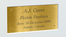 Load image into Gallery viewer, Kitbags &amp; Lockers 12x8 A4 Florida Panthers AJ Greer Stanley Cup Champions 2025 NHL Autograph Signed Signature Photo Photograph Picture Frame Ice Hockey Poster Gift Triple G