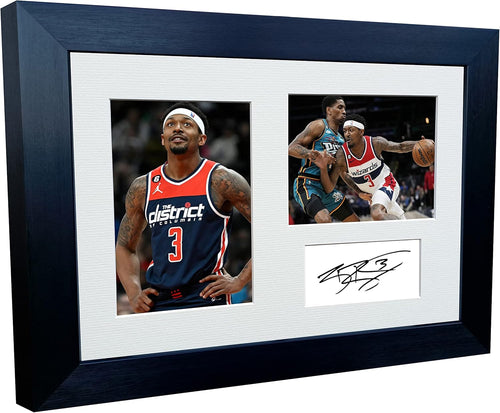 Kitbags & Lockers 12x8 A4 Bradley Beal Washington Wizards Autographed Signed Photo Photograph Picture Frame Basketball Poster Gift Triple