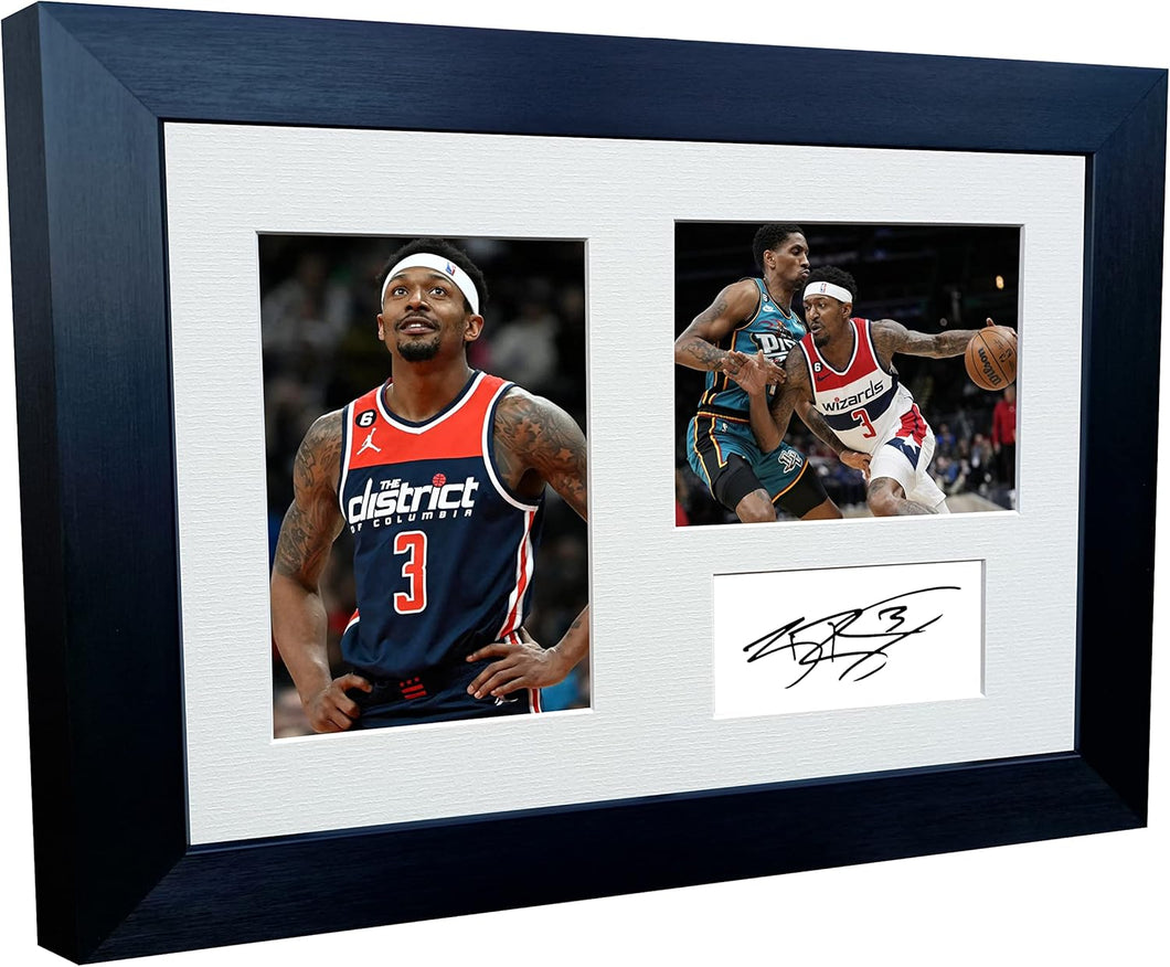 Kitbags & Lockers 12x8 A4 Bradley Beal Washington Wizards Autographed Signed Photo Photograph Picture Frame Basketball Poster Gift Triple