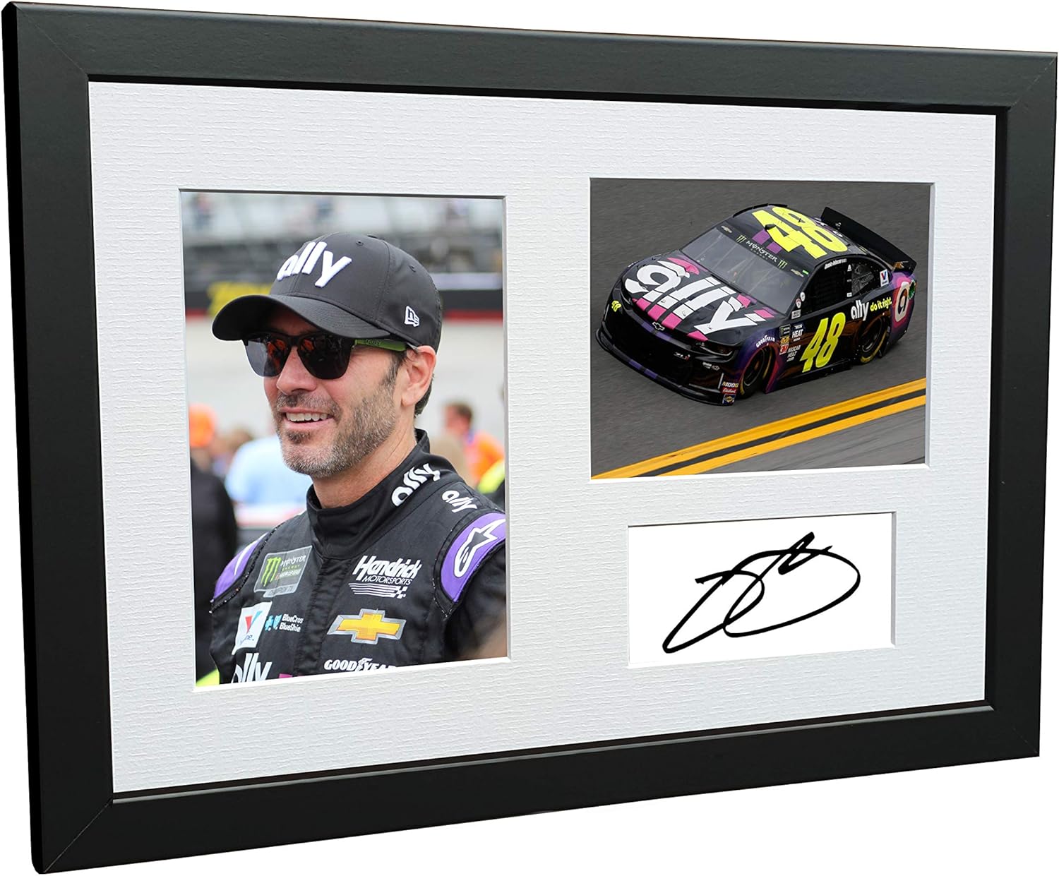 Kitbags & Lockers 12x8 A4 Jimmie Johnson NASCAR Chevrolet Camaro ZL1 Hendrick Motorsports Signed Autographed Photo Photograph Picture Frame Poster Gift