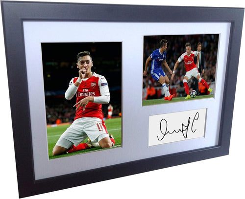 Signed Mesut Ozil Autographed Arsenal Photo Picture Frame Memorabilia A4