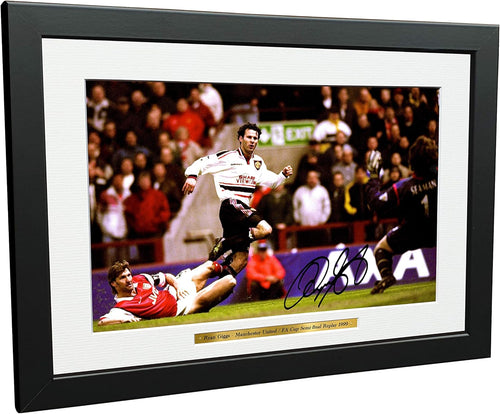 Kitbags & Lockers Ryan Giggs 'THE FA CUP GOAL' Manchester United vs Arsenal Autographed Signed Photo Photograph Picture Frame Soccer Gift