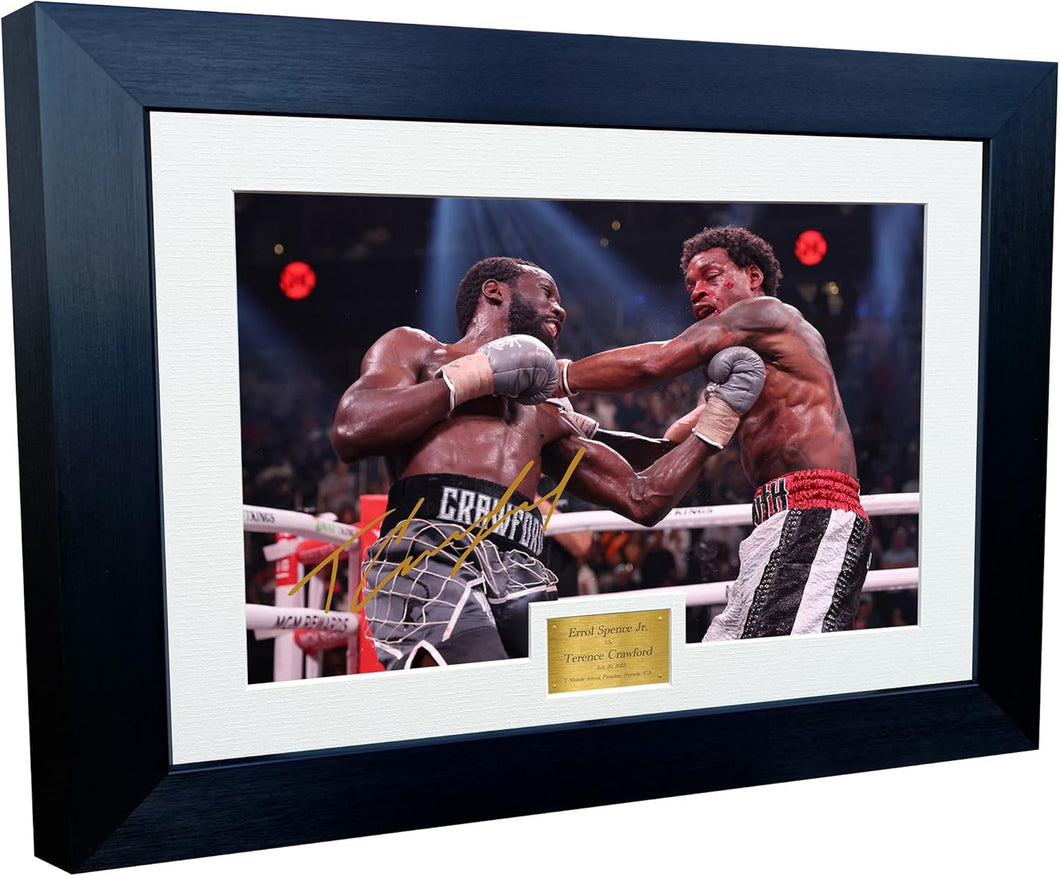 Kitbags & Lockers Terence Crawford Vs Errol Spence Jr. Boxing Autographed Signed 12x8 A4 Photo Photograph Picture Frame Poster Gift UC