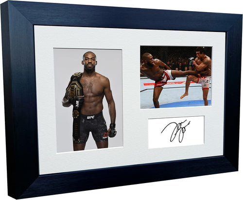 Kitbags & Lockers Jon Jones MMA UFC Ultimate Heavyweight Fighting Champion Championship Mixed Martial Arts Triple Signed Autographed Autograph Picture Frame Photograph Photo Gift Poster