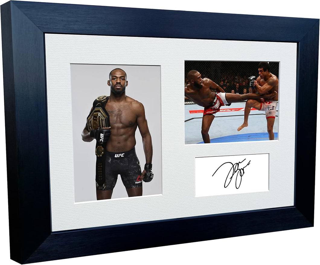 Kitbags & Lockers Jon Jones MMA UFC Ultimate Heavyweight Fighting Champion Championship Mixed Martial Arts Triple Signed Autographed Autograph Picture Frame Photograph Photo Gift Poster