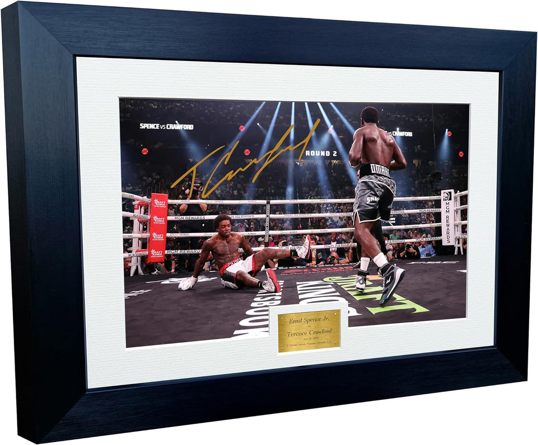Kitbags & Lockers 12x8 A4 Terence Crawford Vs Errol Spence Jr. Boxing Fight Signed Autographed Autograph Photo Photograph Picture Frame KD