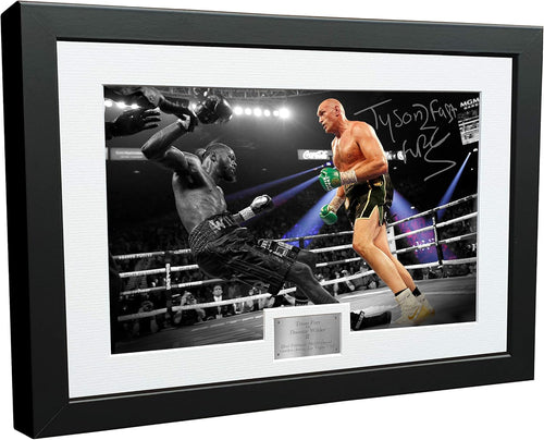 Kitbags & Lockers Tyson Fury vs Deontay Wilder 12x8 A4 Autographed Signed Photo Photograph Picture Frame Boxing Gift Poster BW