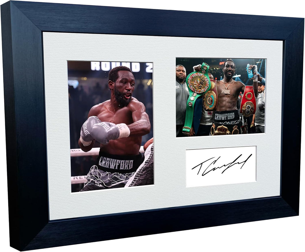 Kitbags & Lockers 12x8 A4 Signed Terence Crawford Boxing Autographed Photo Photograph Picture Frame Signature Poster Gift Triple