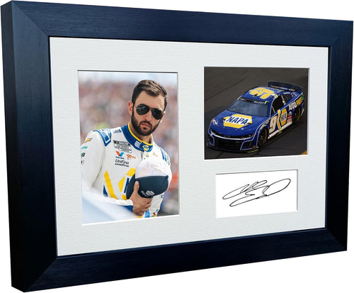 Kitbags & Lockers 12x8 A4 Chase Elliott 2024 NASCAR Cup Series No. 9 Chevrolet Camaro ZL1 Hendrick Motorsports Signed Autographed Signature Photo Photograph Picture Frame Poster Celebration Gift