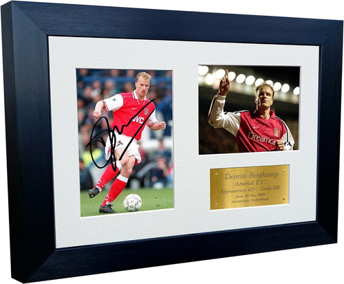12x8 A4 Signed Dennis Bergkamp Arsenal Autographed Autograph Signed Signature Photograph Photo Picture Frame Football Soccer Poster Gift G