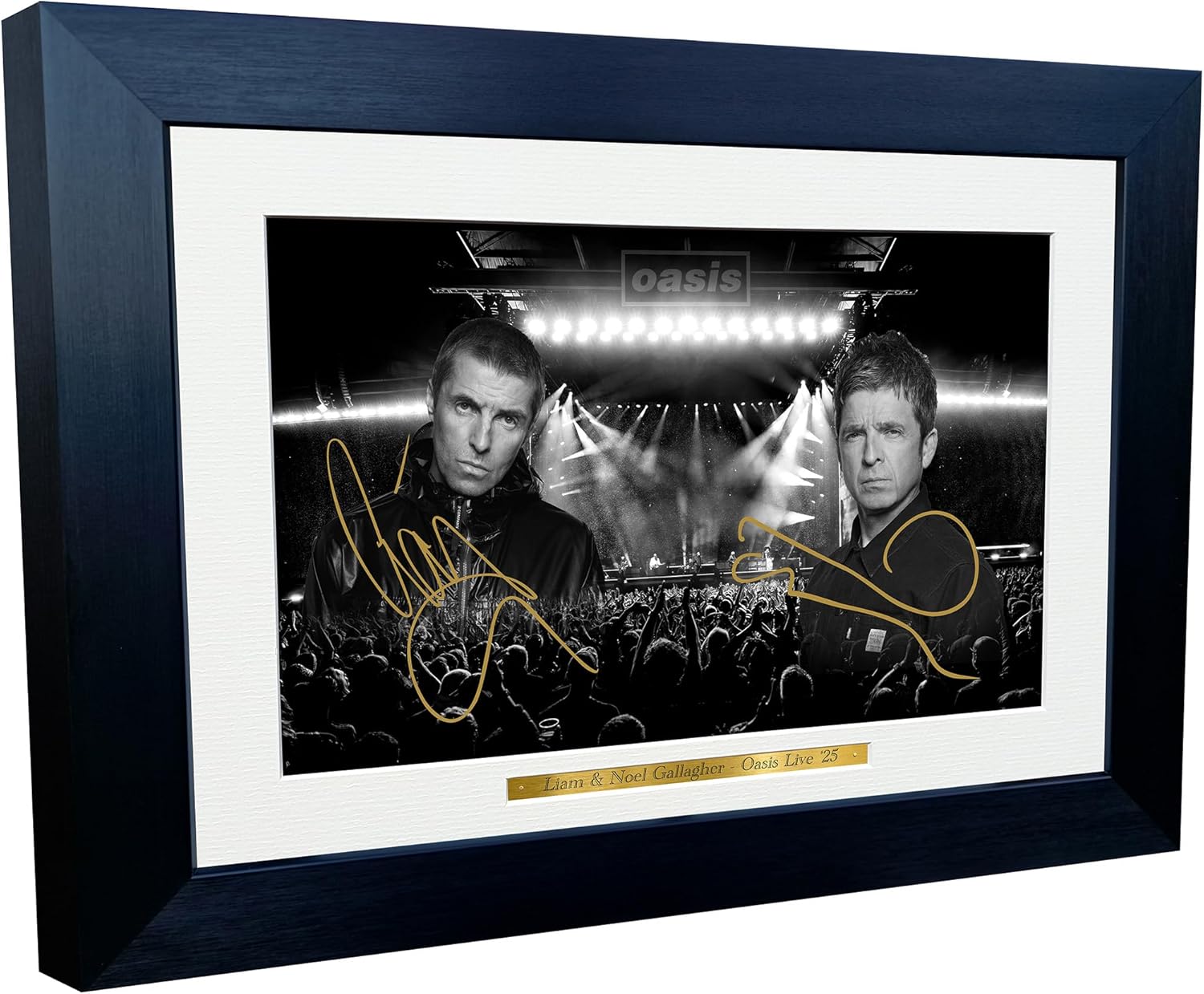 Kitbags & Lockers 12x8 A4 Liam Gallagher Noel Gallagher Oasis Live 25 2025 Music Popstar Indie Band Autographed Signed Photo Photograph Picture Frame Poster Gift 4