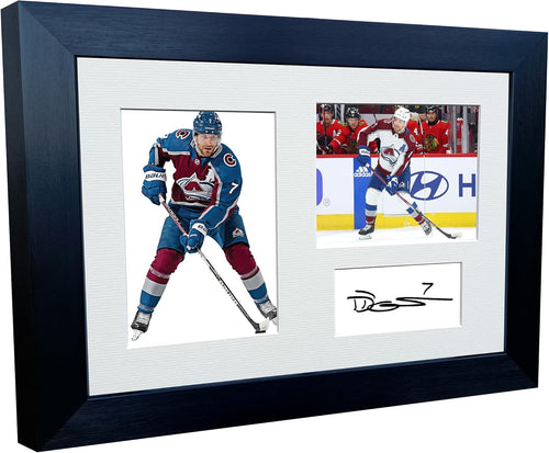 Kitbags & Lockers 12x8 A4 Devon Toews Avalanche NHL Autographed Signed Photo Photograph Picture Frame Ice Hockey Poster Gift Triple