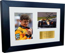 Load image into Gallery viewer, Kitbags &amp; Lockers 12x8 A4 Lando Norris Triple Grand Prix McLaren Car Autographed Signed Signature Photo Photograph Picture Frame Racing Formula 1 F1 Poster Gift G 2