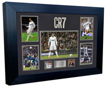 Load image into Gallery viewer, Large A3+ Signed CR7 Cristiano Ronaldo Real Madrid Display Autographed Signature Photo Photograph Picture Frame Football Soccer Poster Gift Manchester United Juventus Al-Nassr Portugal (Cream Mount)