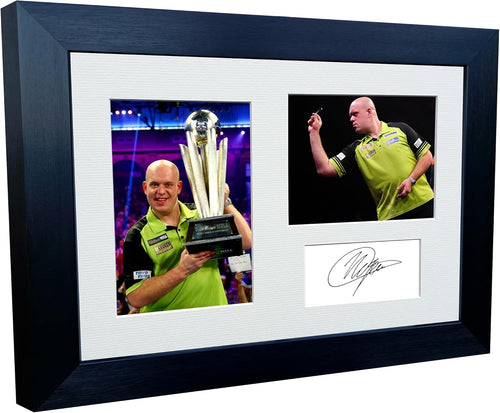 Kitbags & Lockers 12x8 A4 Signed Michael Van Gerwen Mighty Mike MVG Darts PDC WDF Autographed Autograph Signed Photograph Photo Picture Frame Poster Gift Triple