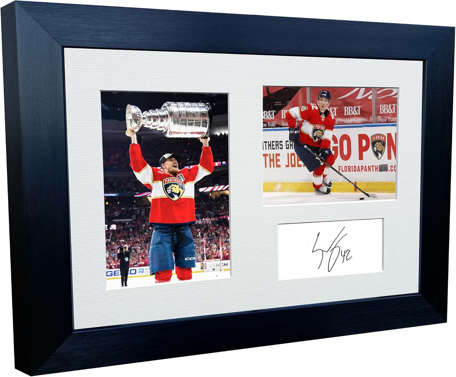 Kitbags & Lockers 12x8 A4 Florida Panthers Gustav Forsling Stanley Cup Champions 2025 NHL Autograph Signed Signature Photo Photograph Picture Frame Ice Hockey Poster Gift Triple