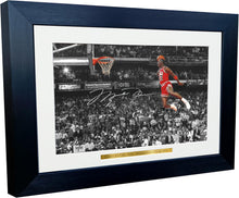Load image into Gallery viewer, Kitbags &amp; Lockers 12x8 A4 Michael Jordan Famous Foul Line Dunk Autographed Photo Photograph Picture Frame