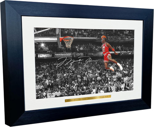 Kitbags & Lockers 12x8 A4 Michael Jordan Famous Foul Line Dunk Autographed Photo Photograph Picture Frame
