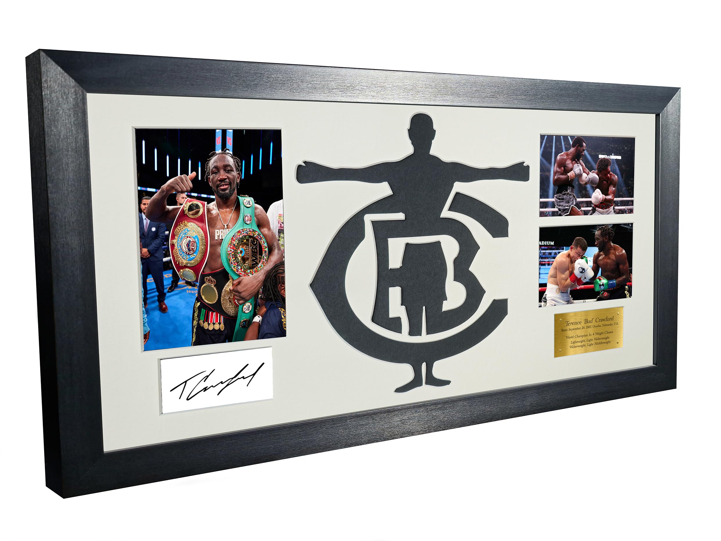 Kitbags & Lockers Terence Bud Crawford Celebration With Precision Cut Logo Signed Autographed Signature Photograph Picture Frame Boxing Poster Gift Errol Spence Jr Israil Madrimov (Black Mount)