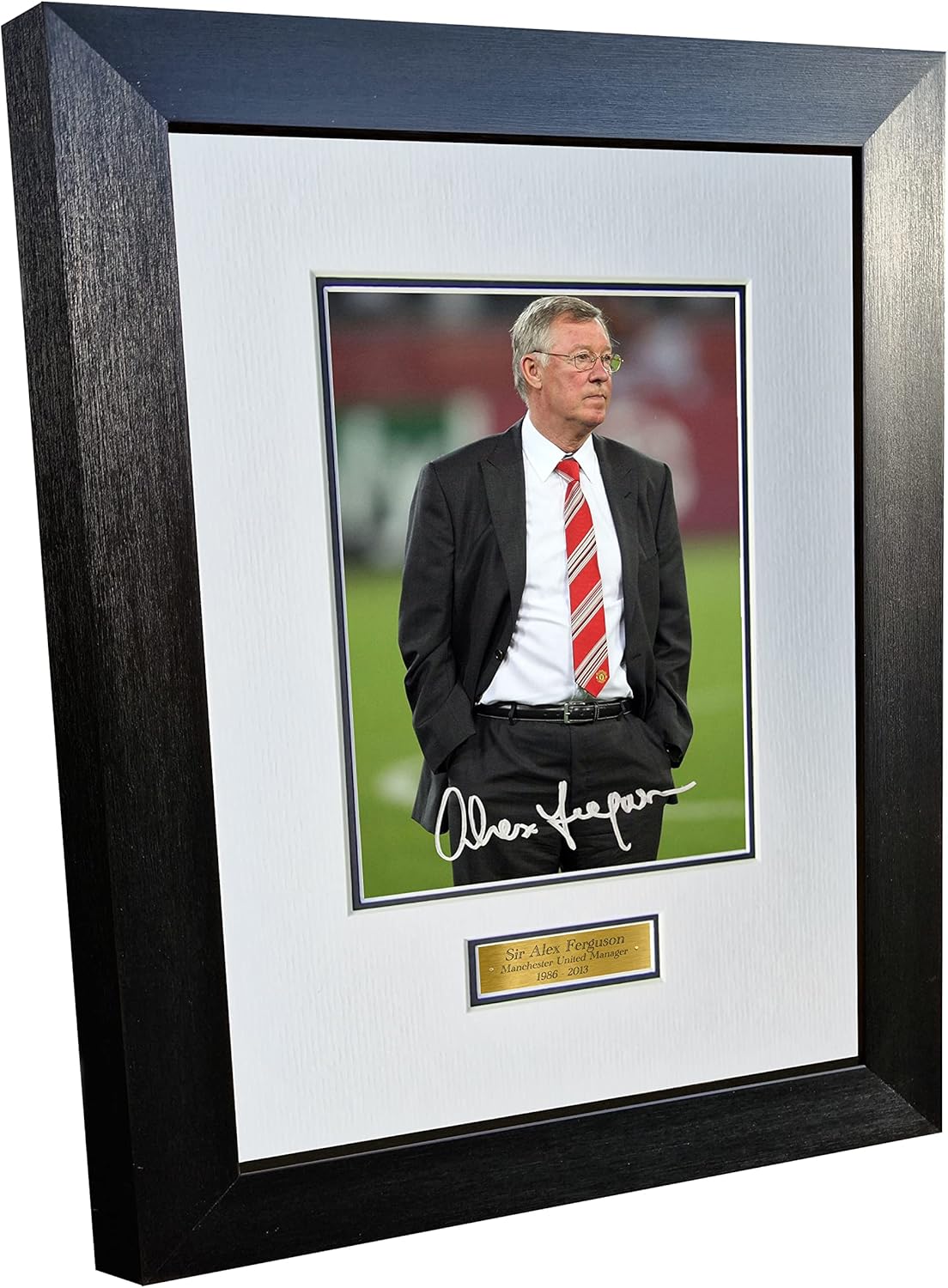 'SIR ALEX FERGUSON TRIBUTE' Manchester United Autographed Signed 12x8 A4 Photo Photograph Picture Frame Football Soccer Poster Gift 3
