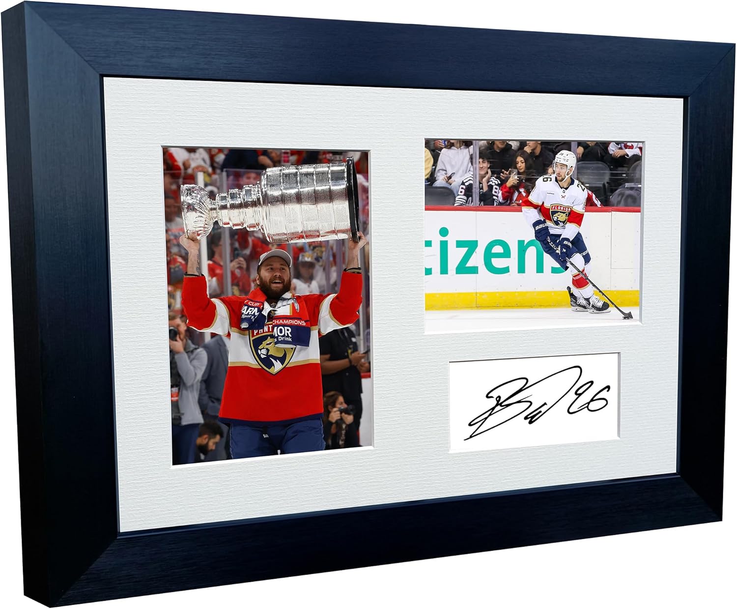 Kitbags & Lockers 12x8 A4 Florida Panthers Uvis Balinskis Stanley Cup Champions 2025 NHL Autograph Signed Signature Photo Photograph Picture Frame Ice Hockey Poster Gift Triple