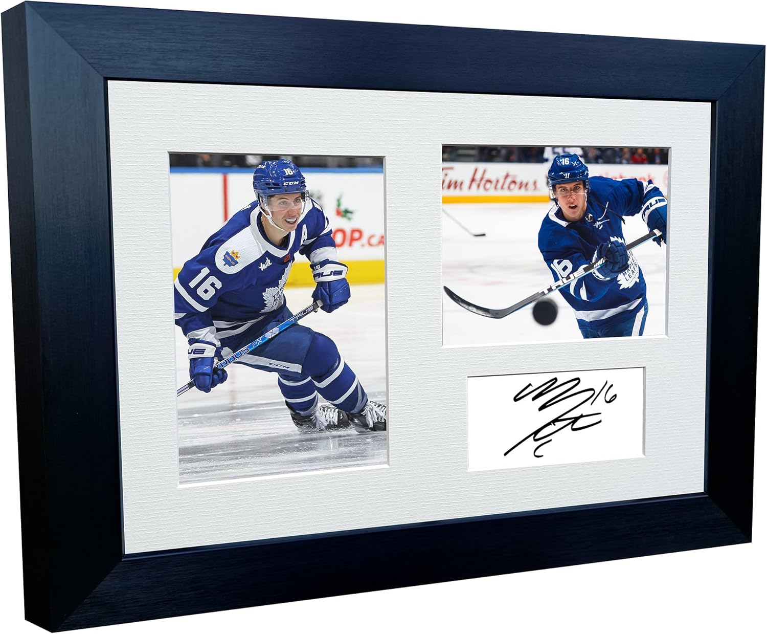 Kitbags & Lockers 12x8 A4 Mitchell Marner Toronto Maple Leafs NHL Autographed Signed Photo Photograph Picture Frame Ice Hockey Poster Gift Triple