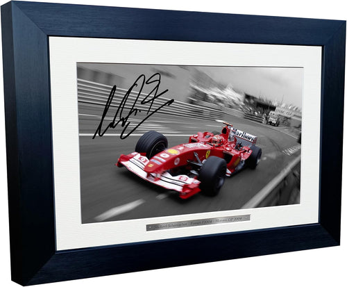 Kitbags & Lockers 12x8 A4 Michael Schumacher Monaco 2004 Grand Prix Ferrari F2004 Car Autographed Signed Signature Photo Photograph Picture Frame Racing Formula 1 F1 Poster Gift BW