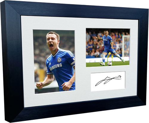 12x8 A4 John Terry Chelsea Autographed Autograph Signed Signature Photograph Photo Picture Frame Football Soccer Poster Gift Triple