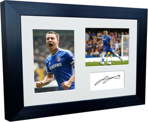 12x8 A4 John Terry Chelsea Autographed Autograph Signed Signature Photograph Photo Picture Frame Football Soccer Poster Gift Triple