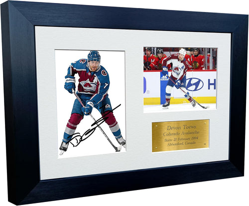 Kitbags & Lockers 12x8 A4 Devon Toews Avalanche NHL Autographed Signed Photo Photograph Picture Frame Ice Hockey Poster Gift Triple G