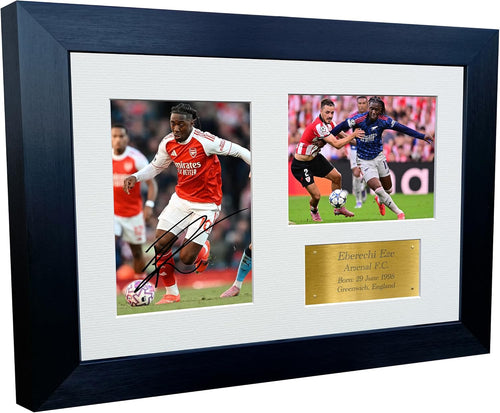 12x8 A4 Signed Eberechi Eze Arsenal Autographed Signature Photo Photograph Picture Frame Football Soccer Poster Gift Triple Gold